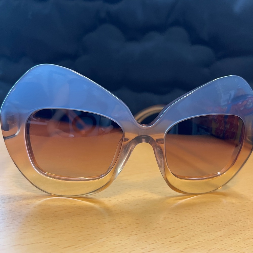 Dolce & Gabbana Blue and Tan Oversized Sunglasses